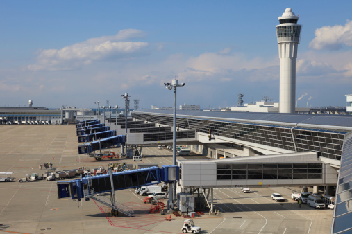 Airport terminal and air traffic control tower in Japan.Similar Photos: