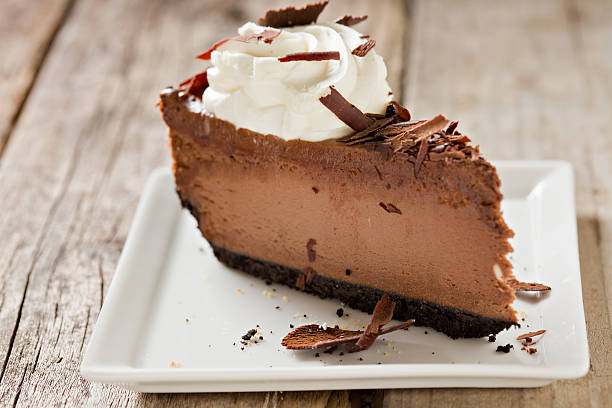 チョコレートチーズケーキ - chocolate cheesecake ストックフォトと画像