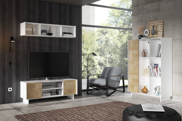 istock Nice minimalist livingroom with modern fornitures. 1713014819