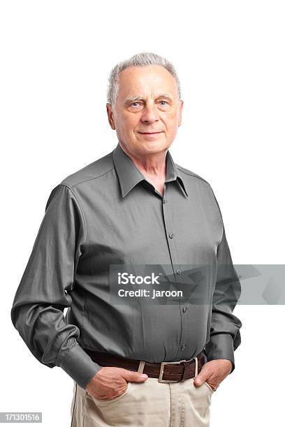 Happy Senior Mann Stockfoto und mehr Bilder von Männer - Männer, 65-69 Jahre, Freisteller – Neutraler Hintergrund