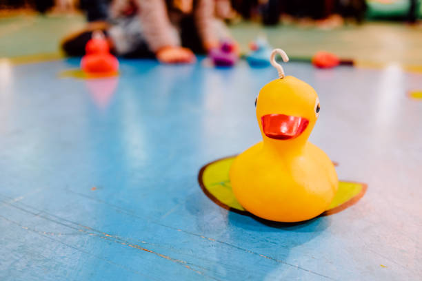 istock Rubber ducks to play in a game of skill and strategy development. 1713019197