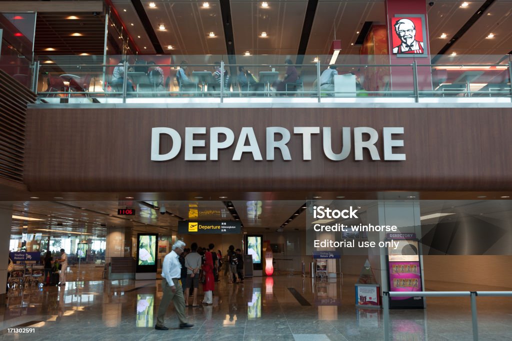 Singapore Changi Airport - Foto stock royalty-free di Accettazione