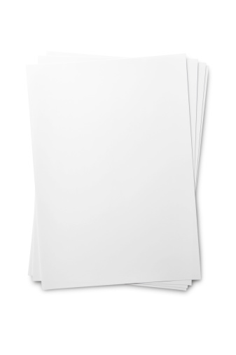 Hoja de papel en blanco en blanco photo