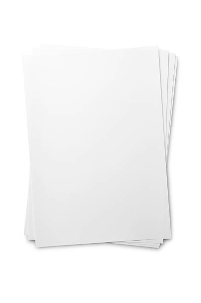 空のホワイトペーパーシートを - document stack paper blank ストックフォトと画像