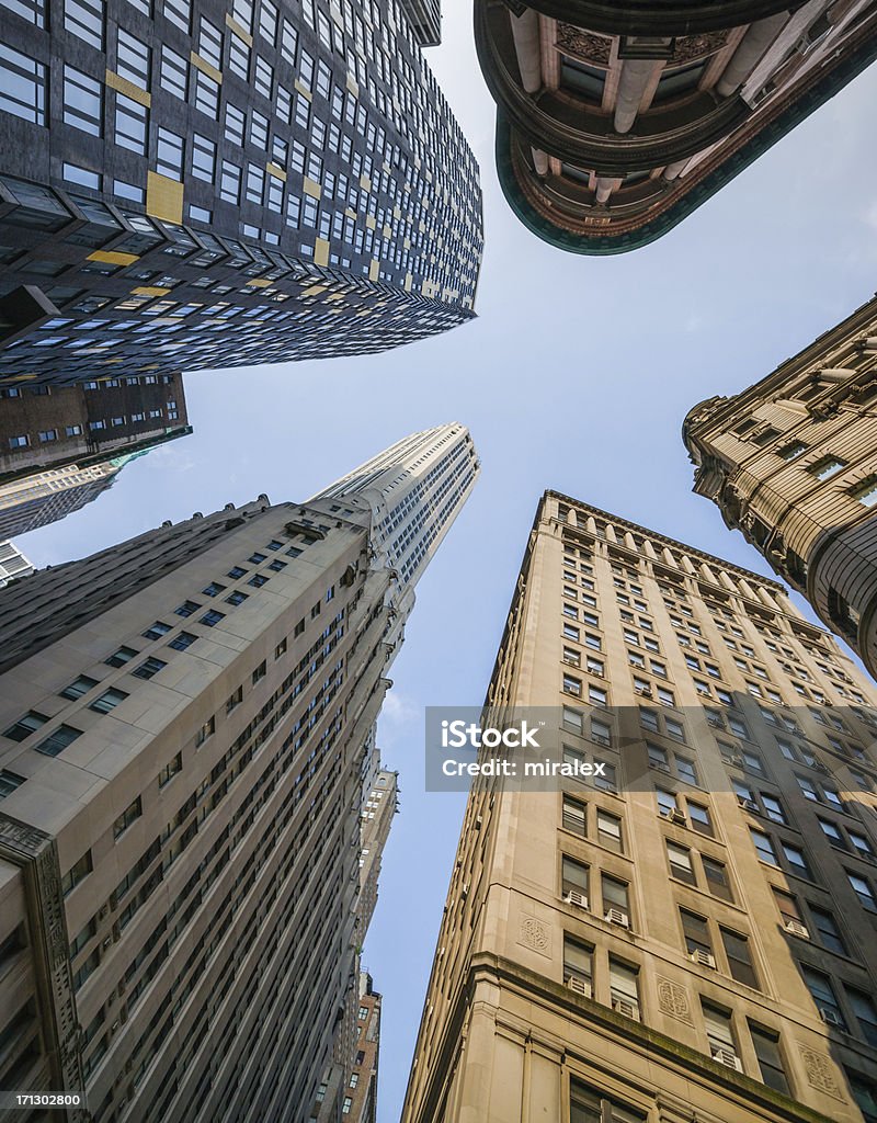 Небоскребы в Нью-Йорке, Нижний Манхэттен, США - Стоковые фото Архитектура роялти-фри