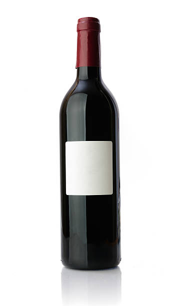 bouteille de vin rouge - bottle wine red blank photos et images de collection