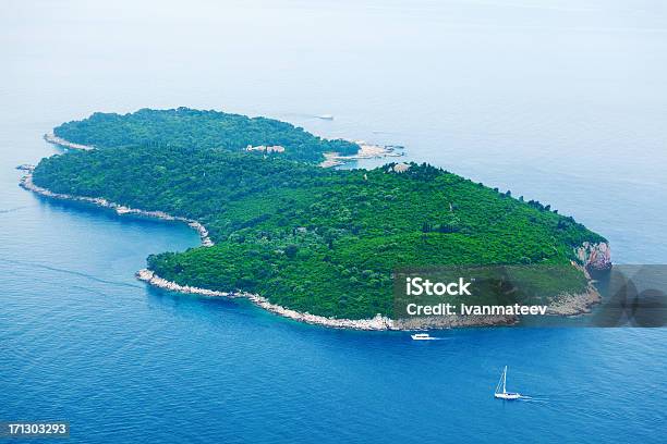 Lokrum Island Dubrovnik Stock Photo - Download Image Now - Adriatic Sea, Aerial View, Beach