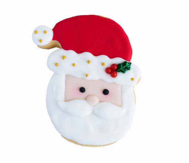 istock Christmas cracker with Santa's face on a white background. 1713039339