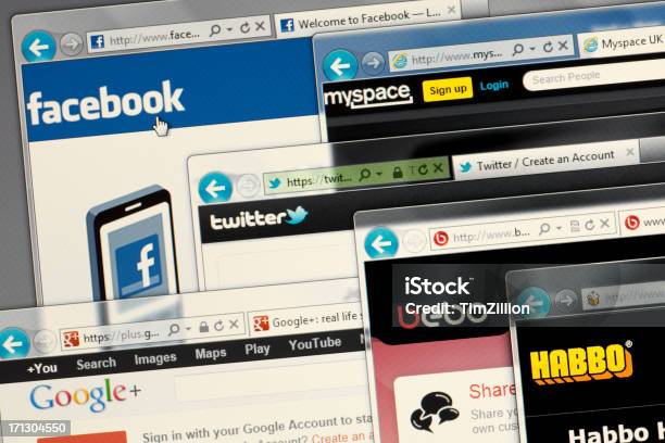 Sites De Redes Sociais Apenas - Fotografias de stock e mais imagens de Internet Explorer - Internet Explorer, MySpace, Navegador Web