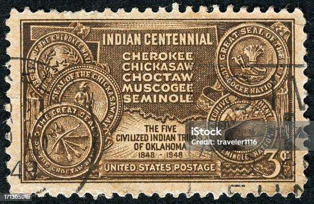 Indianerterritorium Von Oklahoma Stamp Stockfoto und mehr Bilder von Seminolen-Indianervolk - Seminolen-Indianervolk, Oklahoma, Choctaw