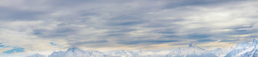 alps in austria with dramatic skyCanon 5D MK II panorama