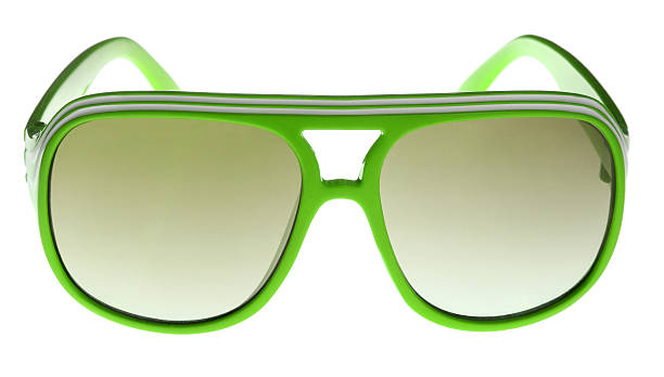 istock Green Seventies Style Sunglasses on White 171305580