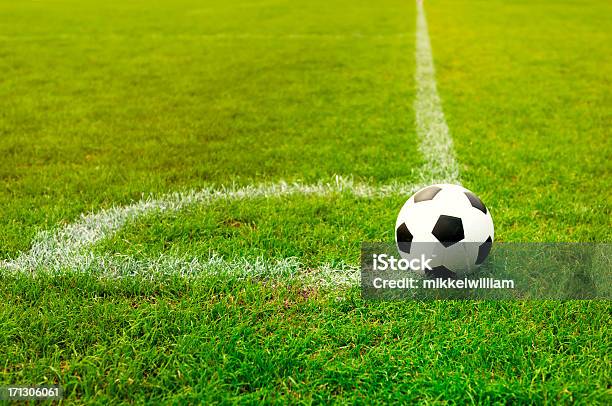 Soccer Ball In The Sunlight Stock Photo - Download Image Now - Corner, Soccer Field, Taking a Corner