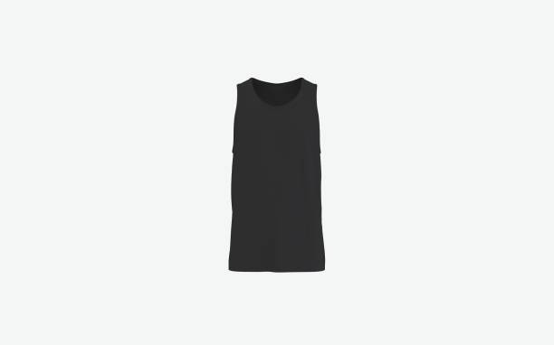 istock Black sleeveless t-shirt 3d image 1713061724