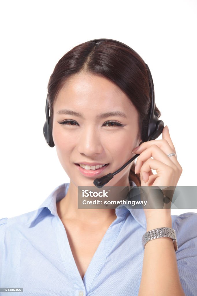 call center operator - Lizenzfrei Am Telefon Stock-Foto