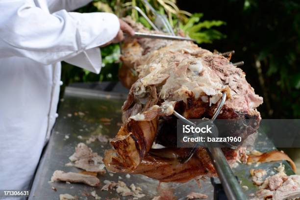 Barbecue Stock Photo - Download Image Now - Pig, Roasted, Outdoors
