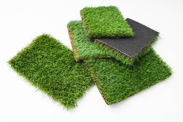 istock Detail of types of artificial grass in a sample book. 1713066556