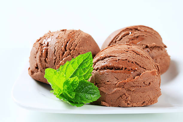 istock Scoops of chocolate icecream on a plate 171307452