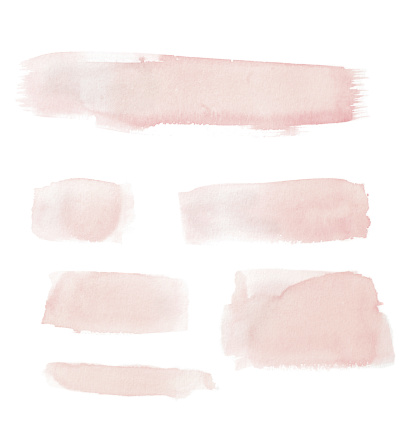 pink watercolors abstract painted  on real paper, can be used as a background, buttons for different designs.