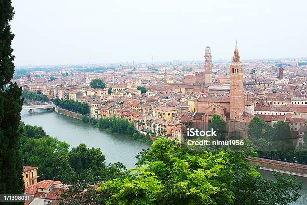 Foto de Verona Paisagem Urbana De Cima e mais fotos de stock de Antigo - Antigo, Arquitetura, Campanário - Torre