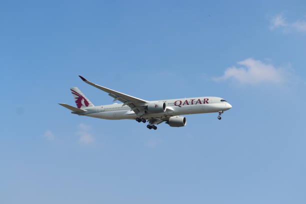 A7-ALW Qatar Airways Airbus A350 stock photo