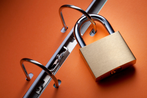 Ring binders with padlock.Similar photographs from my portfolio: