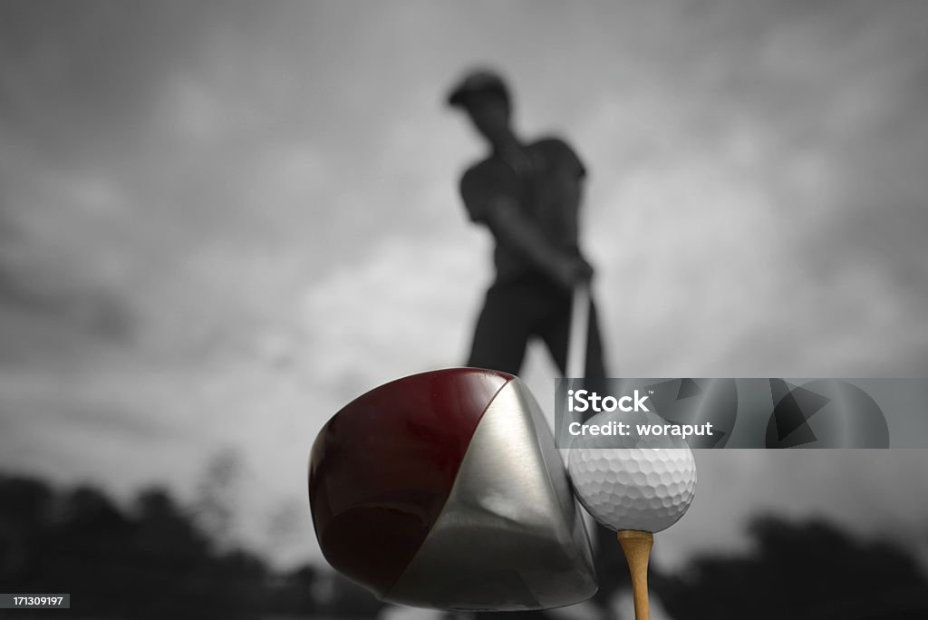 Силуэт Размах гольфа - Стоковые фото Игрок в гольф роялти-фри
