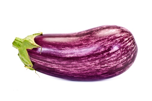 A large eggplant in hand