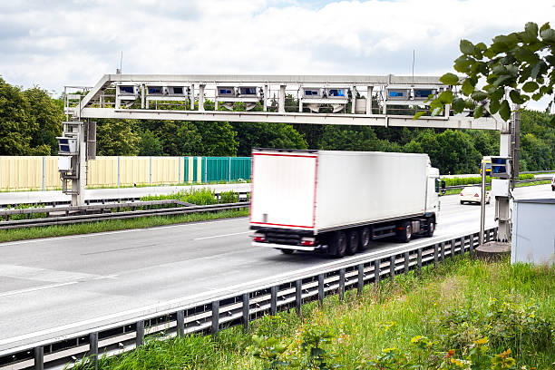 istock Truck toll system at german highway - control gantry 171309379