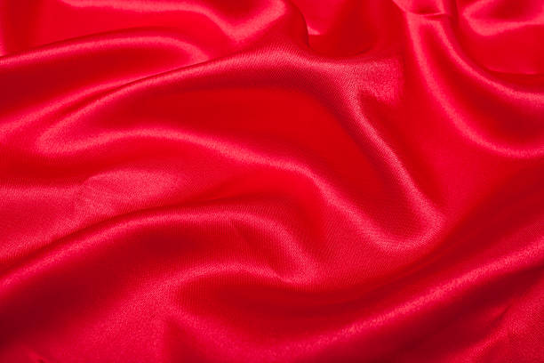 Red silk or satin background stock photo
