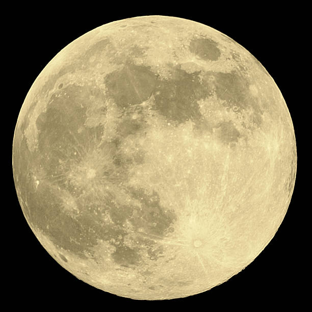 Photo of Close up of full moon on black background