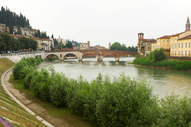 istock Ponte pietra (stone bridge) at dawn. Verona. Italy 171309777