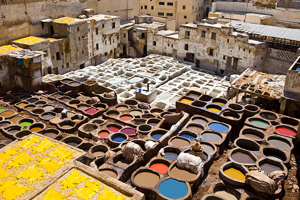 curtume - moroccan tannery - fotografias e filmes do acervo