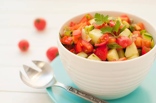 istock Fresh summer salad, tomato, cucumber. 171310640