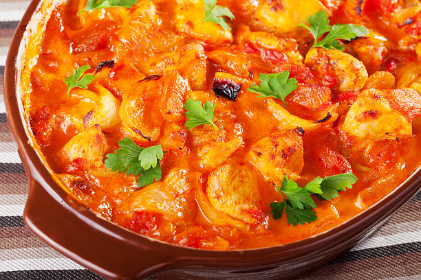 istock Casserole with chicken, potatos and tomatos 171311555
