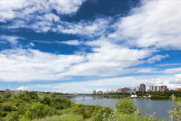 istock Saskatoon Riverbank With University Bridge 171311591