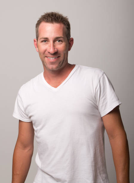 istock Handsome man with blank white shirt 171311773