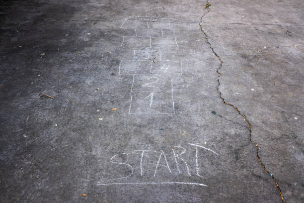 istock Start written in chalk on the asphalt, copy space. 1713120378