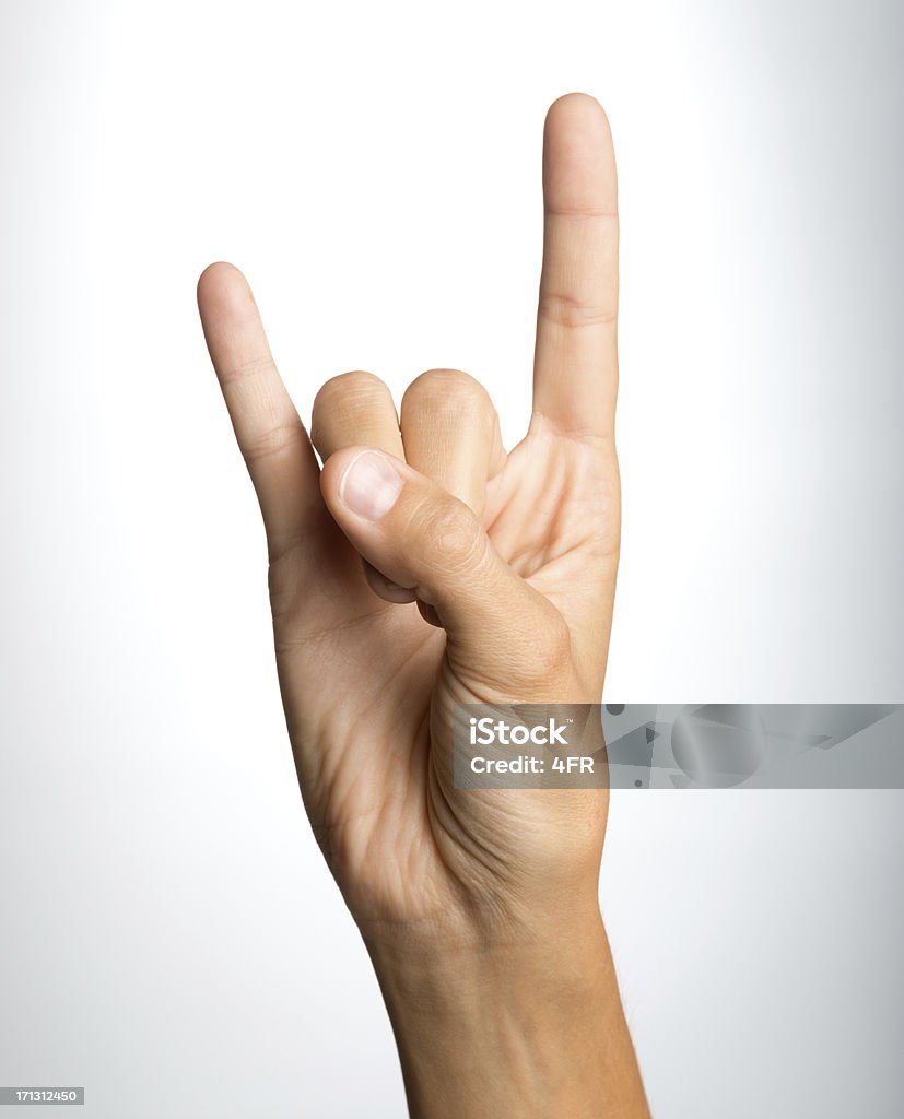 Rock n Roll Gesture, Devil Head Sign "Naturally groomed female hands. Rock n Roll Gesture, Devil Head Sign (XXXL)" Devil Stock Photo