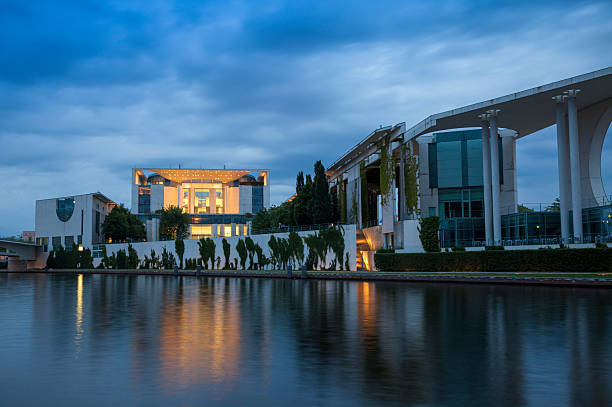 istock Dark clouds over German Cancellery at dusk 171312645