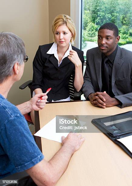 Meeting With Architect Stock Photo - Download Image Now - 20-29 Years, Active Seniors, Adults Only