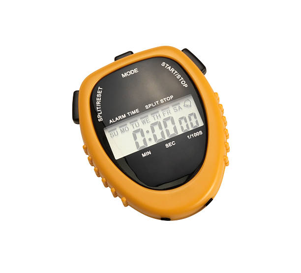 Digital Chronometer +Clipping Path Digital Chronometer (Isolated With Clipping Path Over White Background) stopwatch photos stock pictures, royalty-free photos & images