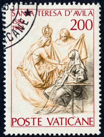 Cancelled Stamp From The Vatican Featuring Saint Teresa Of Avila.
