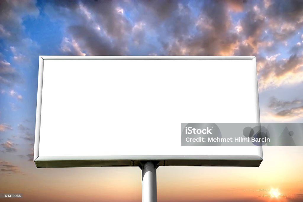 Outdoor de publicidade ao pôr do sol hora - Foto de stock de Espaço Vazio royalty-free