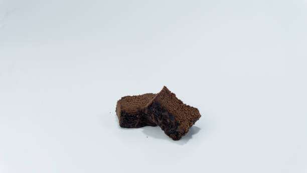 istock Chocolate brownie cake isolated on white background 1713141270
