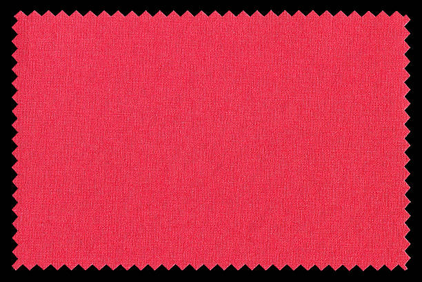 Red Fabric Swatch background textured Red Fabric Swatch background textured isolated on black fabric edge stock pictures, royalty-free photos & images