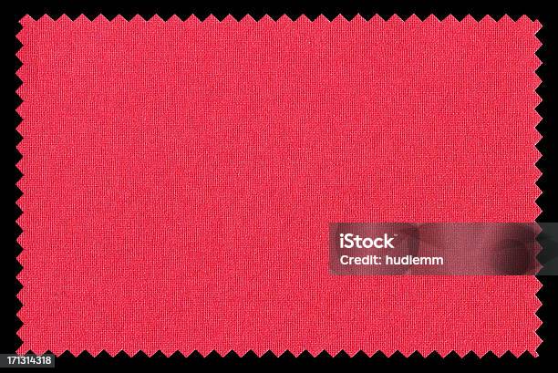 Red Fabric Swatch Background Textured Stock Photo - Download Image Now - At The Edge Of, Zigzag, Fabric Swatch