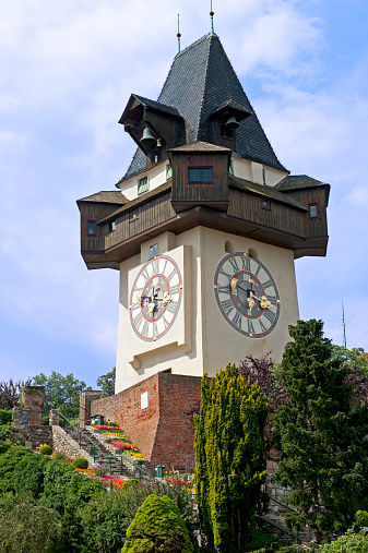 Graz Clock Tower in Schlossberg