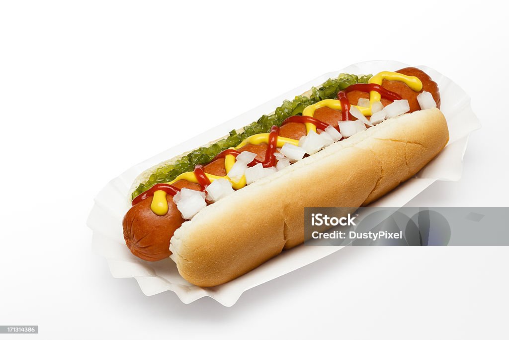 Ballpark Hotdog (path) - Lizenzfrei Hot Dog - Schnellimbiss Stock-Foto