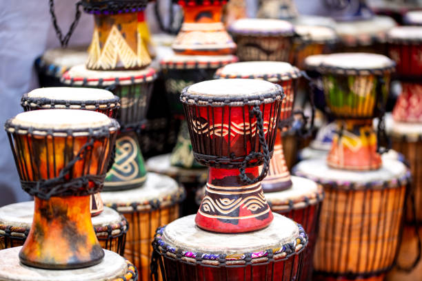 Colorful beautiful drums from Africa